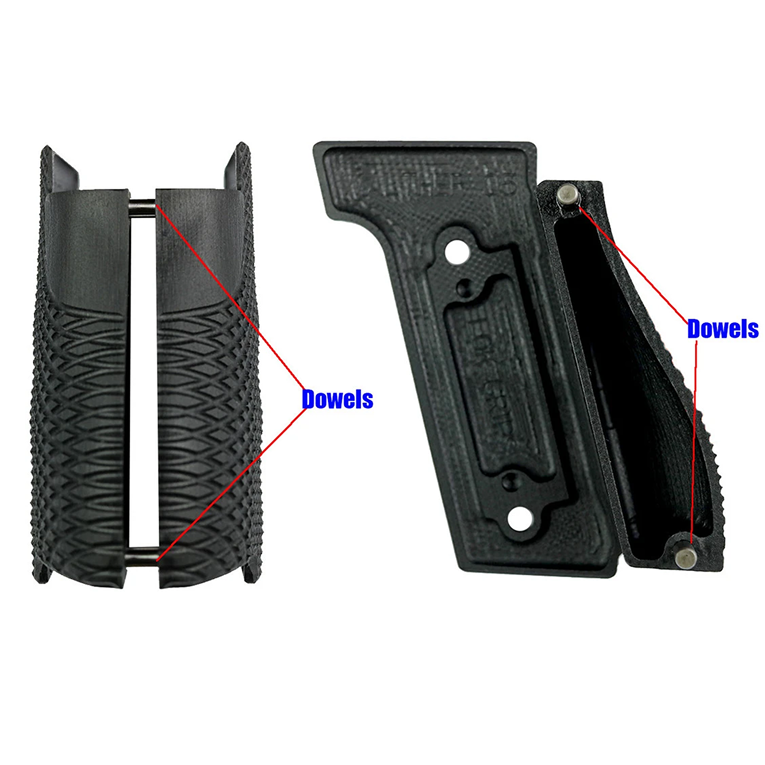 LOK Grips GridLOK Brass Standard Walther - Mosiężne gripy do Walther PDP SF