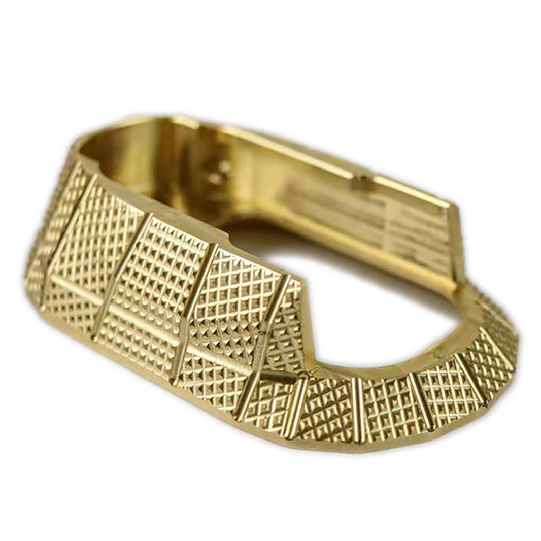 Zestaw LOK Grips GridLOK Brass CZ - Mosiężne krótkie gripy PalmSwell i magwell do Shadow 2