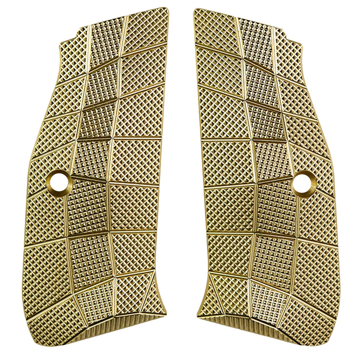 LOK Grips GridLOK Brass PalmSwell Short CZ - Mosiężne gripy do Shadow 2 / TS2 krótkie