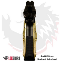 LOK Grips GridLOK Brass PalmSwell Short CZ - Mosiężne gripy do Shadow 2 / TS2 krótkie